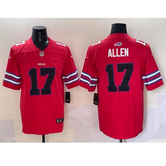 Youths Kids Mens Womens Josh Allen Red Jersey Stitched Vapor